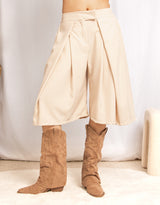 Pleated culotte skorts