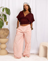 Ruched batwing top