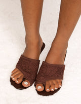 Crochet heeled mules