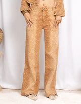 Bambi print barrel jeans