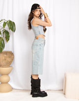 Sparkly denim jorts