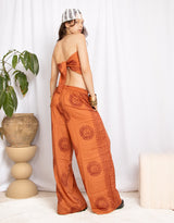 Handcrafted OM print cotton scarf