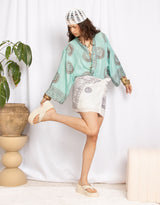 Handcrafted OM print cotton scarf