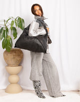 Handcrafted soft sheep leather slouch shoulder bag