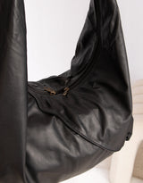 Handcrafted soft sheep leather slouch shoulder bag