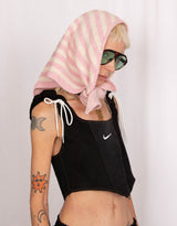 Striped knitted scarf