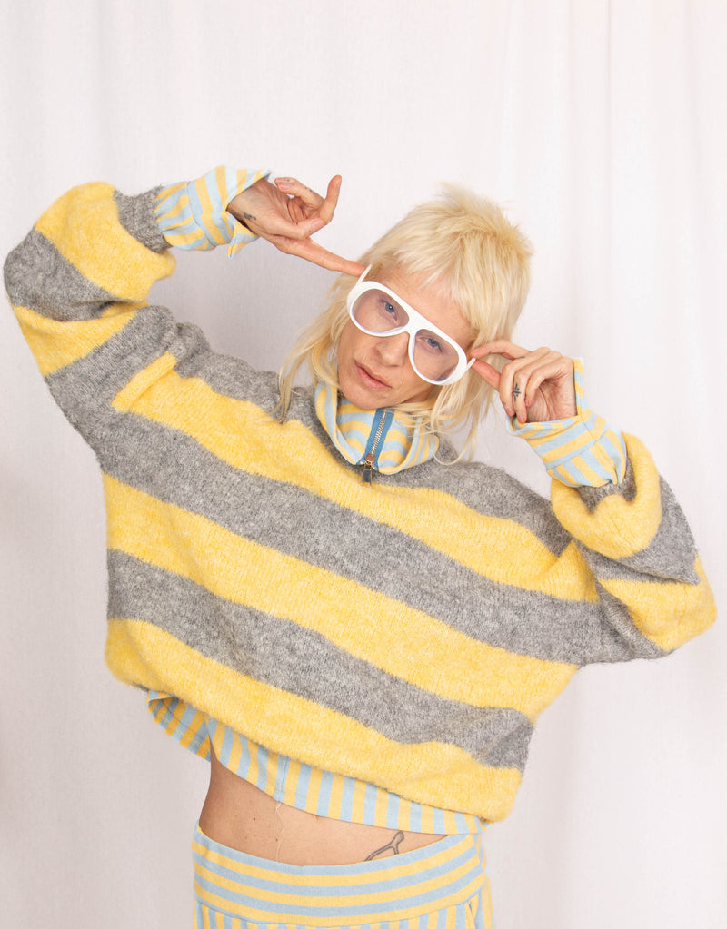 Wool blend knitted striped sweater – JUTKA & RISKA