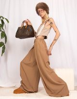 Oversized fluid wide leg trousers