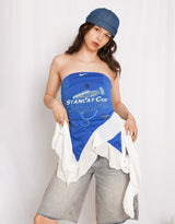 Vintage customized upcycled draped mermaid top