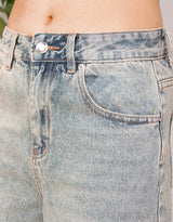 Long jeans shorts