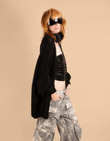 Knitted open cardigan