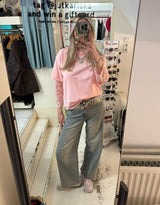 Lace sleeves T-shirt