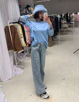 Lace sleeves T-shirt