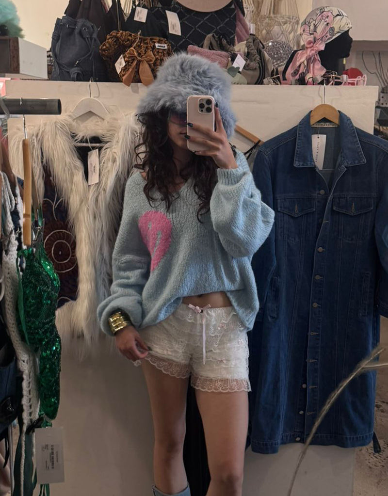 Layered lace and bows shorts