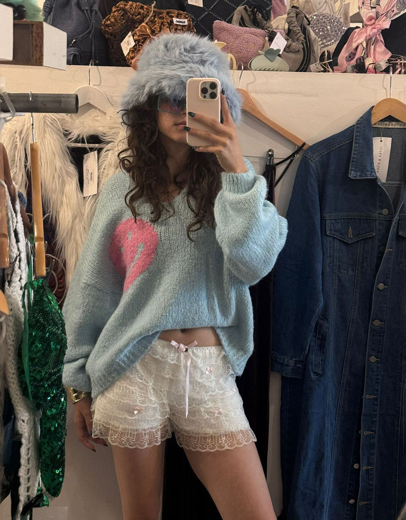 Layered lace and bows shorts