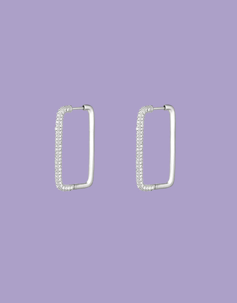 Long square earrings
