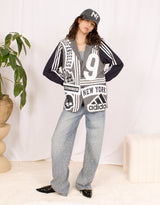 Vintage customized sports blazer with logo patches