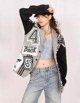 Vintage customized sports blazer with logo patches