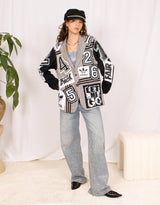 Vintage customized sports blazer with logo patches