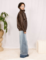 Vegan leather biker city jacket