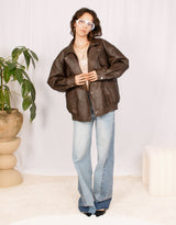 Vegan leather biker city jacket