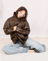 Vegan leather biker city jacket