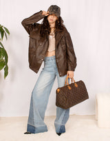 NY leopard print baseball cap