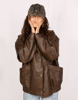 NY leopard print baseball cap