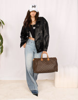 Vegan leather biker city jacket