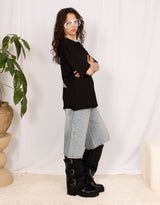 Oversized LA leopard graphic T-shirt