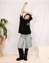 Oversized LA leopard graphic T-shirt