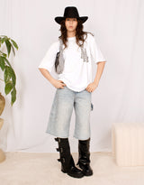 Oversized LA leopard graphic T-shirt