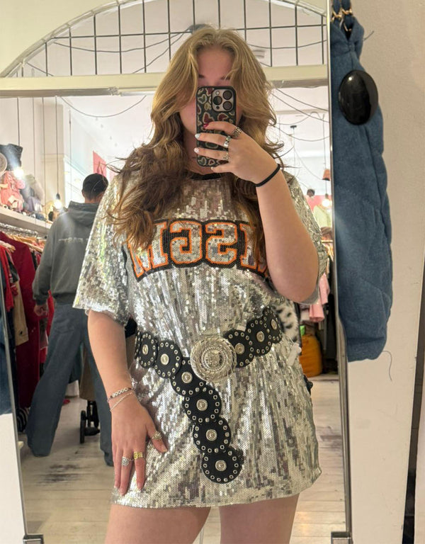 MSGM Sequin T-shirt dress
