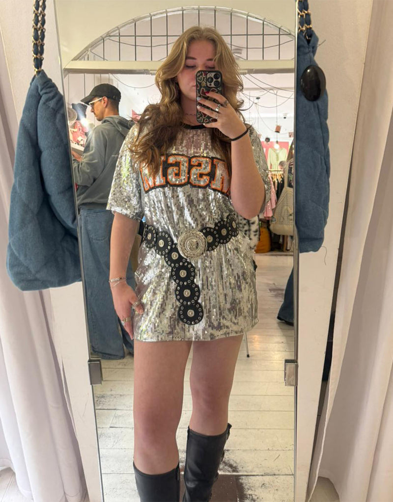 MSGM Sequin T-shirt dress