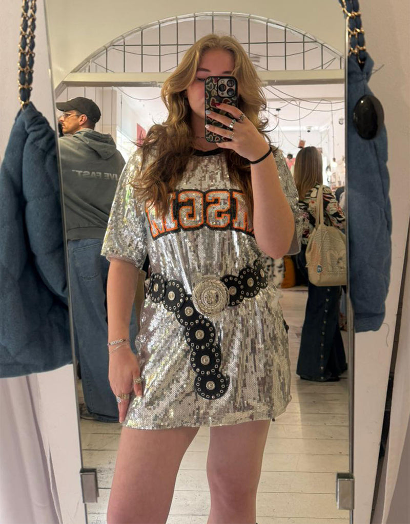 MSGM Sequin T-shirt dress