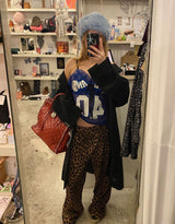 Leopard print pantalon