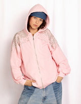 Rhinestone zip hoodie