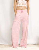 Wide leg rhinestone sweatpants