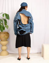 Vintage customized upcycled Levi's zip denim jacket