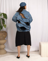 Vintage customized upcycled Levi's zip denim jacket