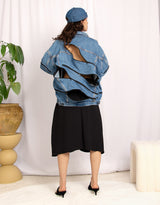 Vintage customized upcycled Levi's zip denim jacket