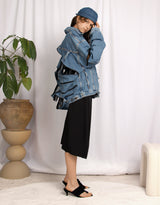 Vintage customized upcycled Levi's zip denim jacket