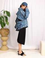 Vintage customized upcycled Levi's zip denim jacket