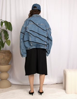 Vintage customized upcycled Levi's zip denim jacket