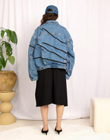 Vintage customized upcycled Levi's zip denim jacket