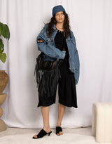 Vintage customized upcycled Levi's zip denim jacket