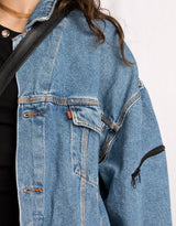 Vintage customized upcycled Levi's zip denim jacket