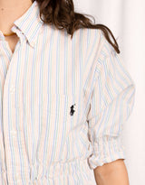 Vintage customized Ralph Lauren short sleeve smocked blouse