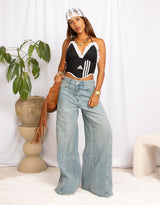 Extra wide leg jeans
