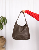 Handcrafted soft sheep leather studded shoulder bag